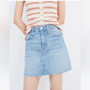 Madewell Rigid Denim A-Line Mini Skirt in Lovell Wash